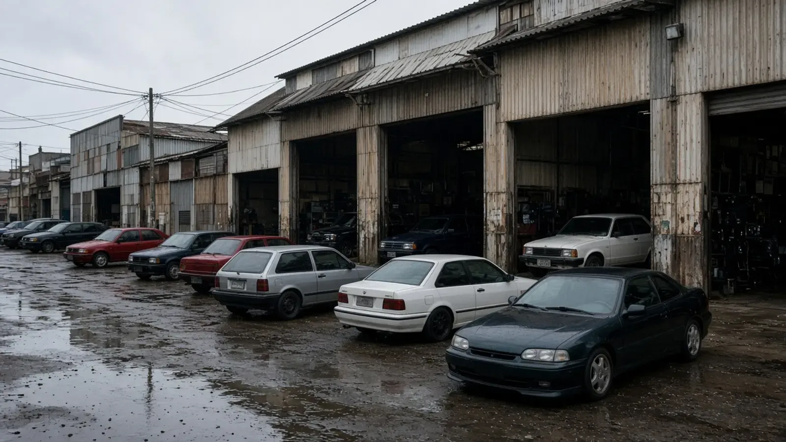 Patio de galpón de autos de importación en Santos — JCHCAR Brasil