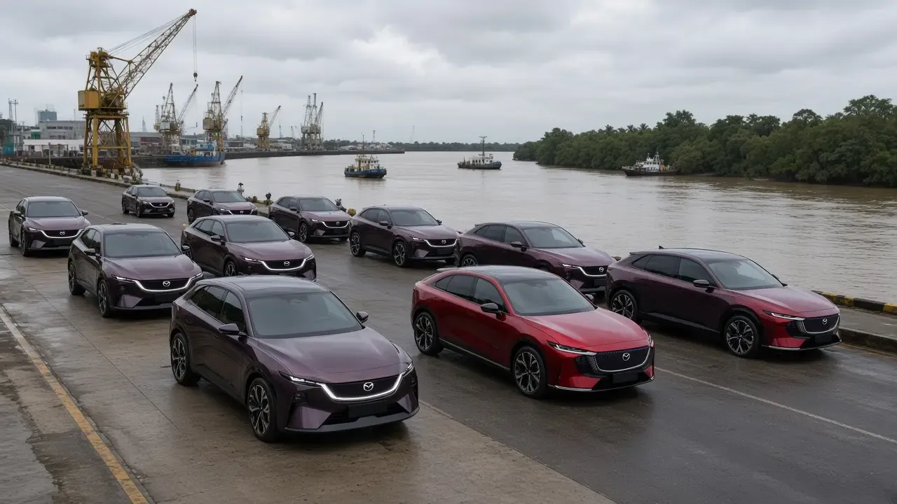 Mazda EZ-60 and Mazda EZ-6 at the Guayaquil river port